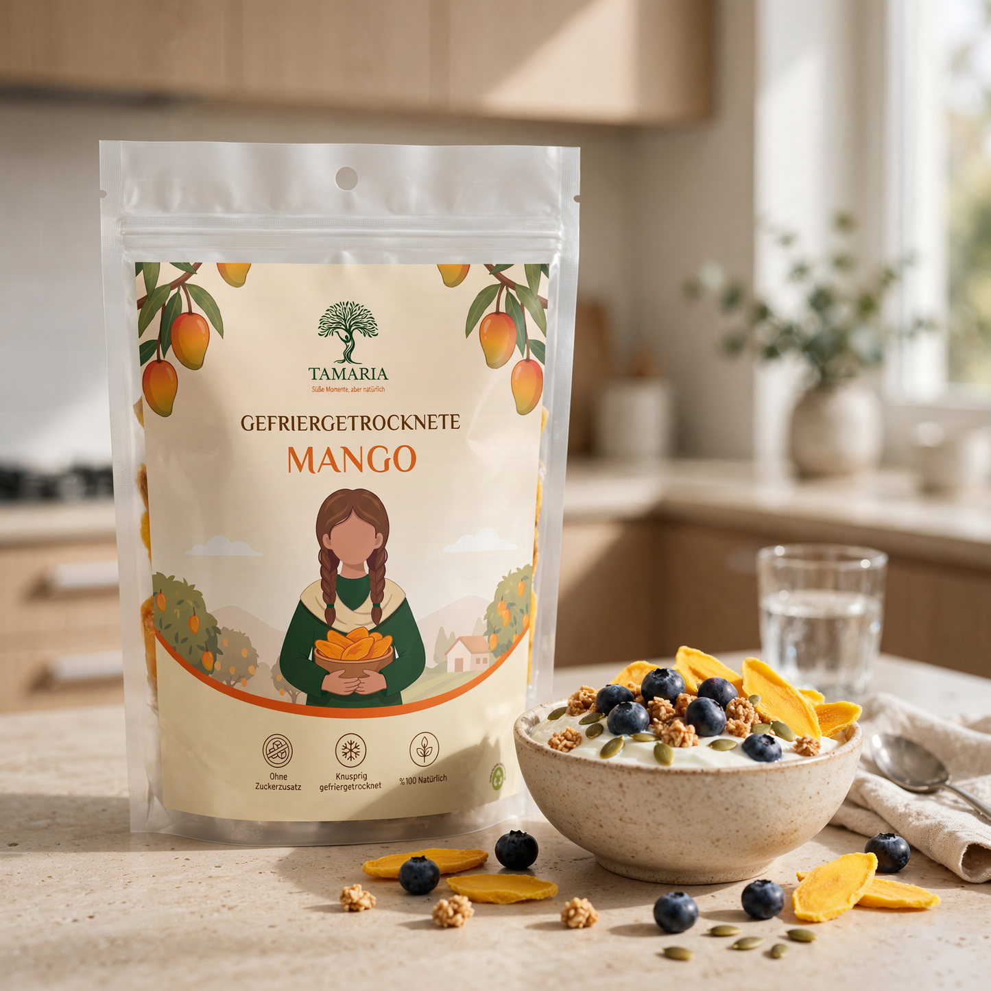 Tamaria Crunchies – Freeze Dried Fruits & Veggies - Mangos 100 g