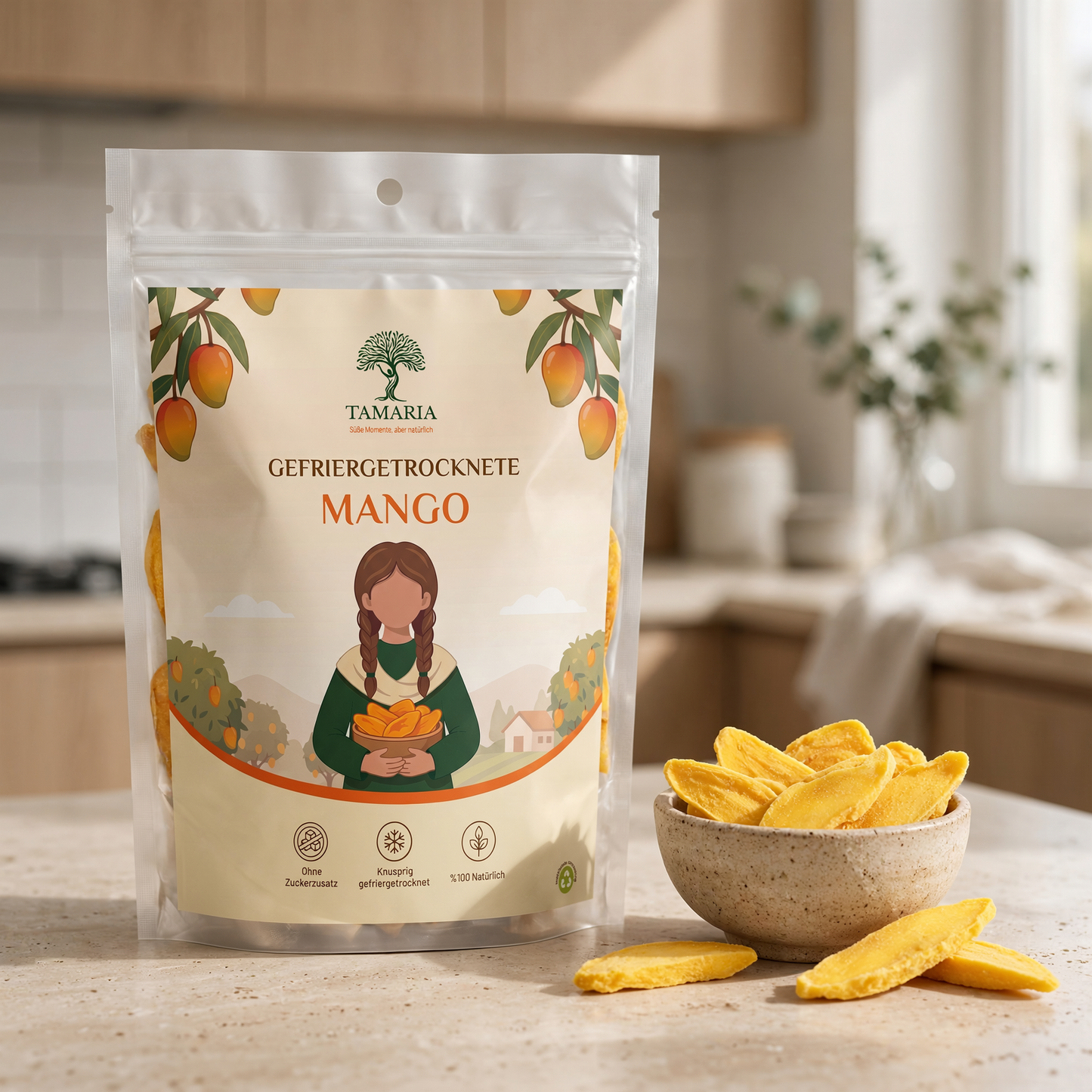 Tamaria Crunchies – Freeze Dried Fruits & Veggies - Mangos 100 g