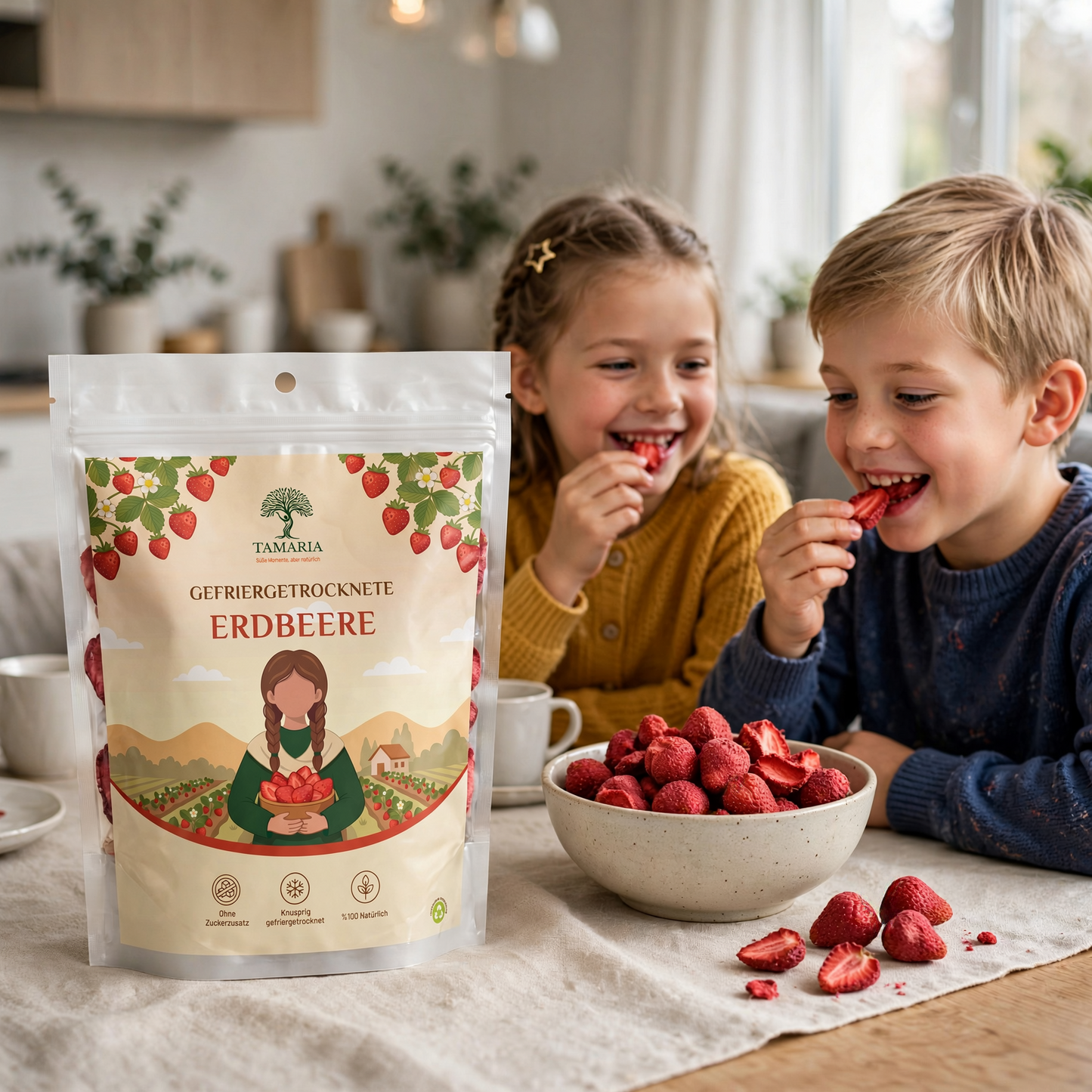 Tamaria Crunchies – Freeze Dried Fruits & Veggies - Erdbeere 100 g