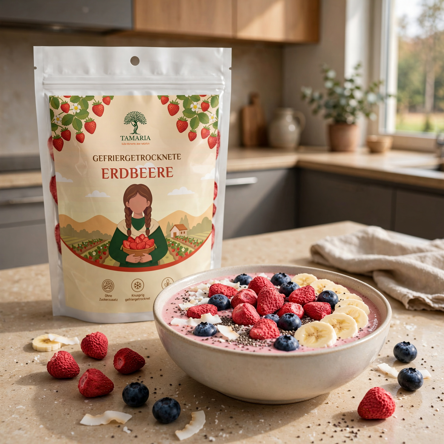 Tamaria Crunchies – Freeze Dried Fruits & Veggies - Erdbeere 100 g