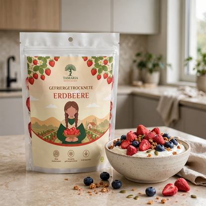 Tamaria Crunchies – Freeze Dried Fruits & Veggies - Erdbeere 100 g