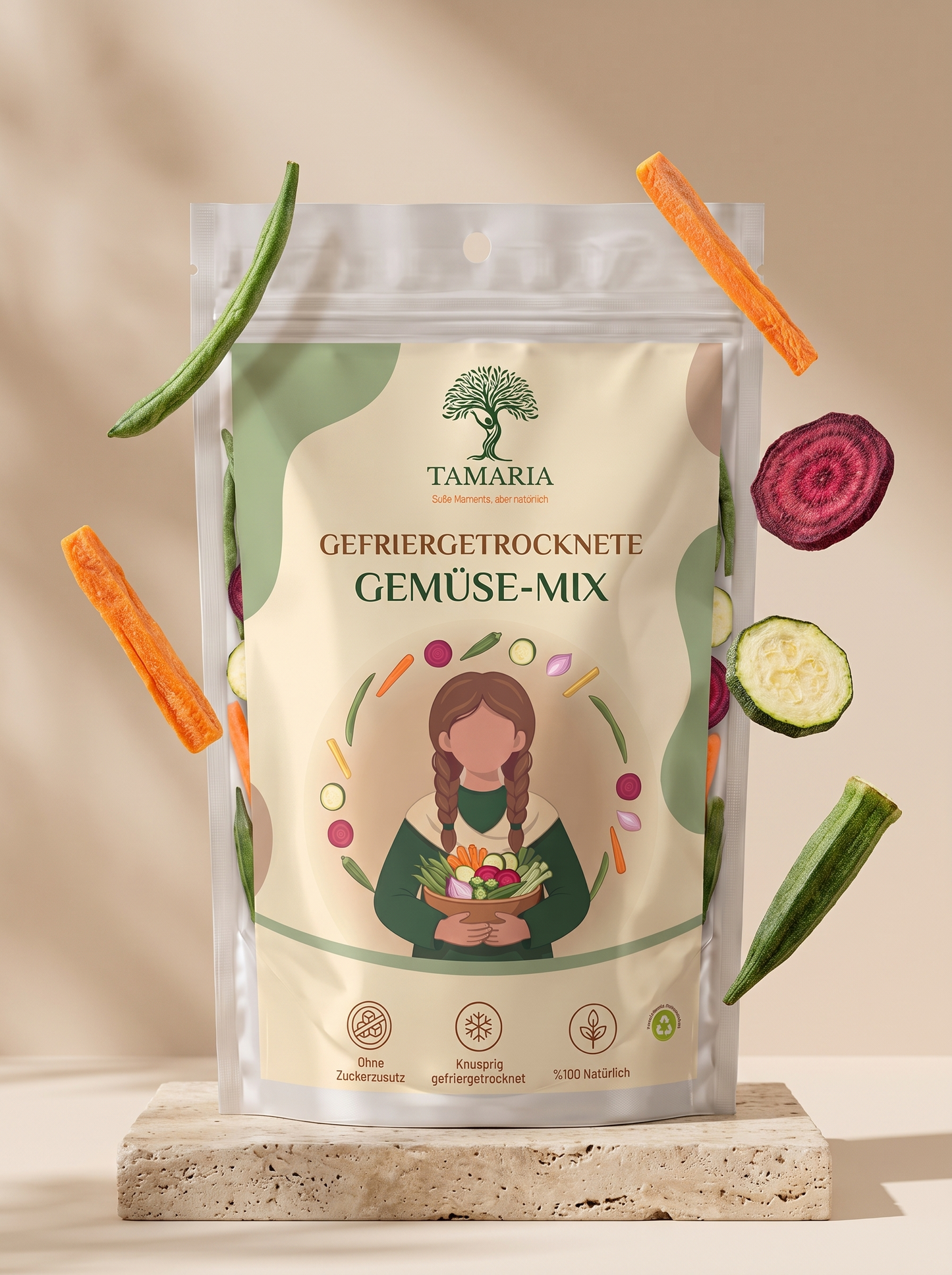 Tamaria Crunchies – Freeze Dried Fruits & Veggies - GEMSÜEMIX 50 g